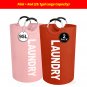 2-Pack Foldable Laundry Baskets with Raised Design for Easy Loading