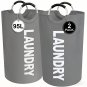 (2-Pack) Large Collapsible Laundry Baskets with Handles for Easy Carry and Storage - (Gray + Gray)