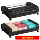 Rolling Under Bed Storage Bins With Lid, Space Saving Organizer Set Rolling Under Bed Storage Bins With Lid, Space Saving Organizer Set