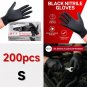 Black Nitrile Disposable Gloves 200 Count, Durable Latex-Free Protection