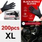 Black Nitrile Disposable Gloves 200 Count, Durable Latex-Free Protection