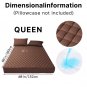 Luxury Waterproof Mattress Protector with Deep Pocket & Non-Slip Fit (No Pillowcase) - Dark Choclate