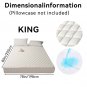 Luxury Waterproof Mattress Protector with Deep Pocket & Non-Slip Fit (No Pillowcase) - White