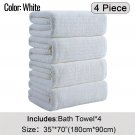 4-Pack Extra Large Bath Towels, Soft & Absorbent XL Shower Towels - White
