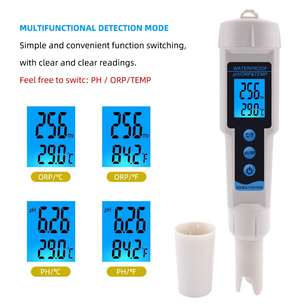 3 In 1 ORP PH TEMP Meter Detector Multi Parameter Di…