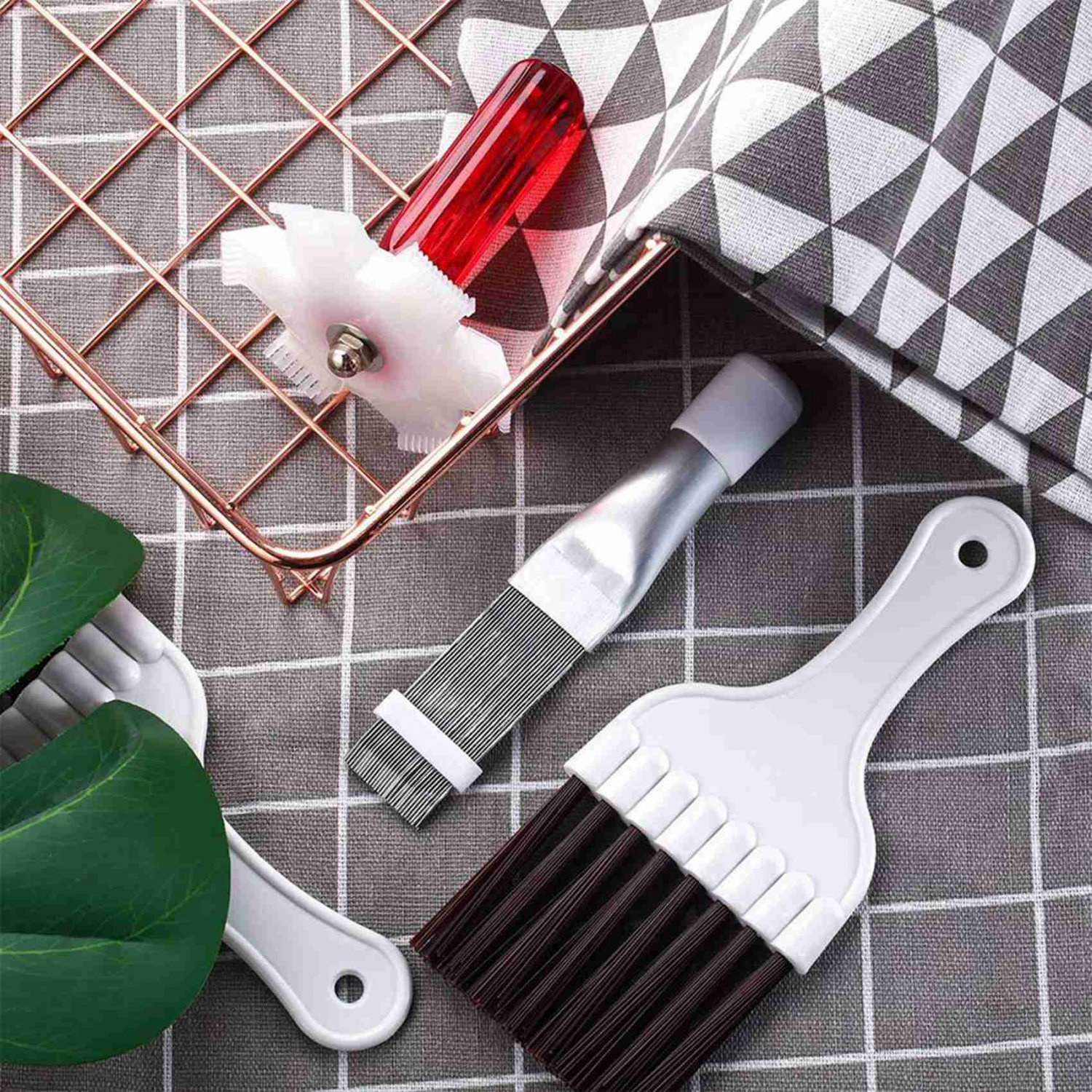 8 Pieces Air Conditioner Condenser Fin Cleaning Brush AC Fin Comb ...