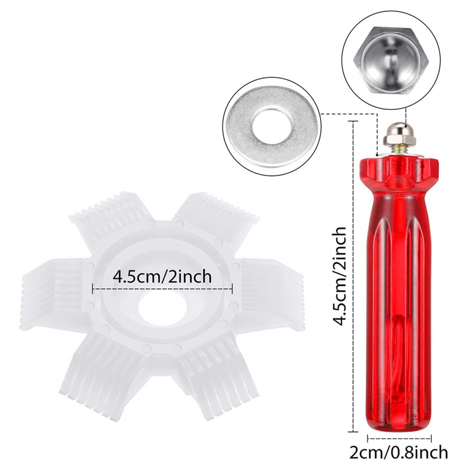 8 Pieces Air Conditioner Condenser Fin Cleaning Brush AC Fin Comb ...