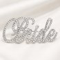 Bride Brooch Silver Rhinestone Crystal Pin Wedding Jewelry Gift for Bride