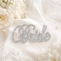Bride Brooch Silver Rhinestone Crystal Pin Wedding Jewelry Gift for Bride