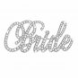 Bride Brooch Silver Rhinestone Crystal Pin Wedding Jewelry Gift for Bride