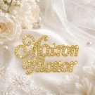 Matron of Honor Brooch Gold Rhinestone Crystal Pin Wedding Jewelry Gift for Matron of Honor Matron of Honor Brooch Gold Rhinestone Crystal Pin Wedding Jewelry Gift for Matron of Honor