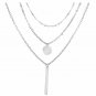 Triple Strand Silver Plated Necklace