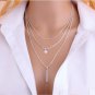 Triple Strand Silver Plated Necklace