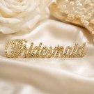 Bridesmaid Brooch Gold Rhinestone Crystal Pin Wedding Jewelry Gift for Bridesmaid