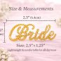 Bride Brooch Gold Rhinestone Crystal Pin Wedding Jewelry Gift for Bride