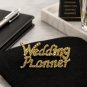 Wedding Planner Brooch Gold Rhinestone Crystal Pin Wedding Jewelry Gift for Wedding Planner