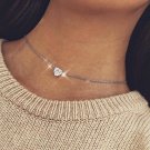 Silver Plated Crystal Heart Necklace
