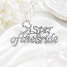 Sister of the Bride Brooch Silver Rhinestone Crystal Pin Wedding Jewelry Gift for Sister