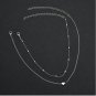 Silver Plated Double Layer Heart Necklace