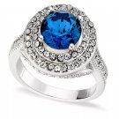 CHARTER CLUB Pavé Stone Halo Ring in Fine Silver Plate Size 5 (NO BOX) CHARTER CLUB Pavé Stone Halo Ring in Fine Silver Plate Size 5 (NO BOX)
