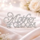 Mother of the Groom Brooch Silver Rhinestone Crystal Pin Wedding Jewelry Gift for Mom Mother of the Groom Brooch Silver Rhinestone Crystal Pin Wedding Jewelry Gift for Mom
