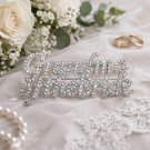 Grandma of the Bride Brooch Silver Rhinestone Crystal Pin Wedding Jewelry Gift for Grandma