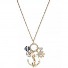 CHARTER CLUB Gold-Tone Crystal & Bead Nautical Charm Pendant Necklace CHARTER CLUB Gold-Tone Crystal & Bead Nautical Charm Pendant Necklace