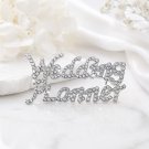 Wedding Planner Brooch Silver Rhinestone Crystal Pin Wedding Jewelry Gift for Wedding Planner