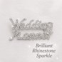 Wedding Planner Brooch Silver Rhinestone Crystal Pin Wedding Jewelry Gift for Wedding Planner
