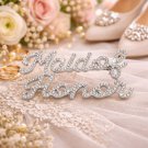 Maid of Honor Brooch Silver Rhinestone Crystal Pin Wedding Jewelry Gift for Maid of Honor
