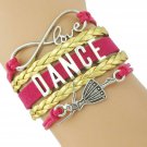 Dance Leather and Suede Charm Bracelet Dance Leather and Suede Charm Bracelet