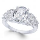Charter Club Silver-Tone Triple-Cubic Zirco Silver 9 (NO BOX)