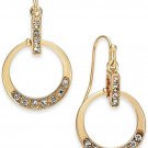 Charter Club 1-1/2" Gold-Tone Crystal Circle Earrings