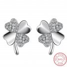 Crystal Flower Earrings in Sterling Silver Crystal Flower Earrings in Sterling Silver