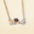 I Love You in 100 Languages Projection Silver Plated Necklace I Love You in 100 Languages Projection Silver Plated Necklace