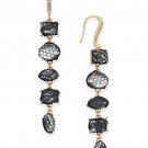 INC International Concepts I.N.C. Gold-Tone Stone & Lace Linear Drop Earrings