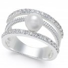 Charter Club Crystal Imitation Pearl Ring Size 8 Charter Club Crystal Imitation Pearl Ring Size 8