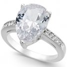 Charter Club Silver-Tone Teardrop Crystal Ring Size 5 NO BOX Charter Club Silver-Tone Teardrop Crystal Ring Size 5 NO BOX