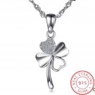 Crystal Flower Pendant in Sterling Silver with Necklace Crystal Flower Pendant in Sterling Silver with Necklace