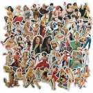 50 Waterproof Retro Beautiful Sexy Girls Stickers Set for Decorating