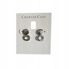 Charter Club Silver Tone 3/4" Hammered Metal Drop Stud Earrings L702 $29 Charter Club Silver Tone 3/4" Hammered Metal Drop Stud Earrings L702 $29
