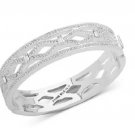Anne Klein Silver-Tone Pave Openwork Bangle Bracelet