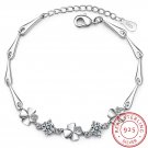 Crystal Flower Bracelet in Sterling Silver Crystal Flower Bracelet in Sterling Silver