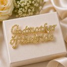 Godmother of the Bride Brooch Gold Rhinestone Crystal Pin Wedding Jewelry Gift for Godmother Godmother of the Bride Brooch Gold Rhinestone Crystal Pin Wedding Jewelry Gift for Godmother