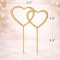 Wedding Cake Topper Gold Double Heart Rhinestone Crystal Engagement Bridal Shower Anniversary