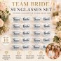Team Bride Glasses Set of 10 Bachelorette Party Sunglasses Bridal Shower Photo Props