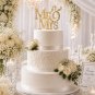 Mr & Mrs Rhinestone Cake Topper Wedding Cake Decoration Gold