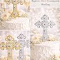 Gold Cross Cake Topper Rhinestone Crystal Wedding Baptism Religious Cake Decoration