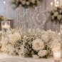 Mr & Mrs Rhinestone Cake Topper Wedding Cake Decoration Silver