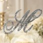 Rhinestone Letter M Cake Topper Silver Monogram Wedding Cake Decoration Bridal Shower Decor